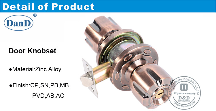 knoobset لخشب الباب-DDLK043-D و D الأجهزة