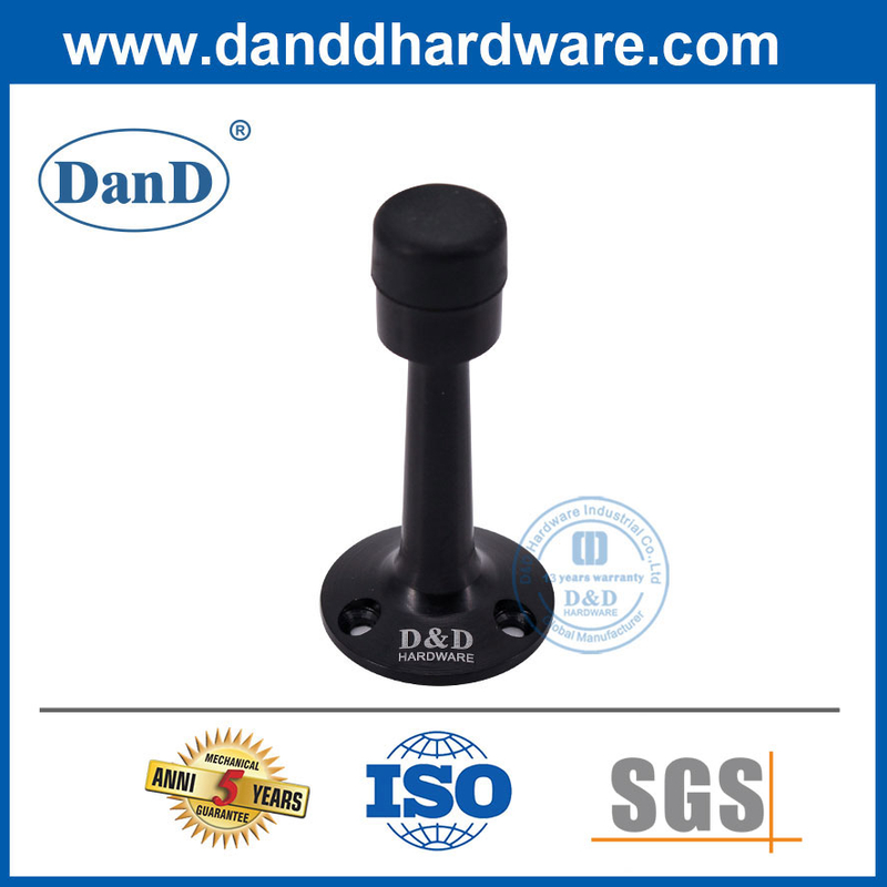 سدادة الباب العمودي السوداء سدادة الزنك أفضل توقف الباب الداخلي DDDS019