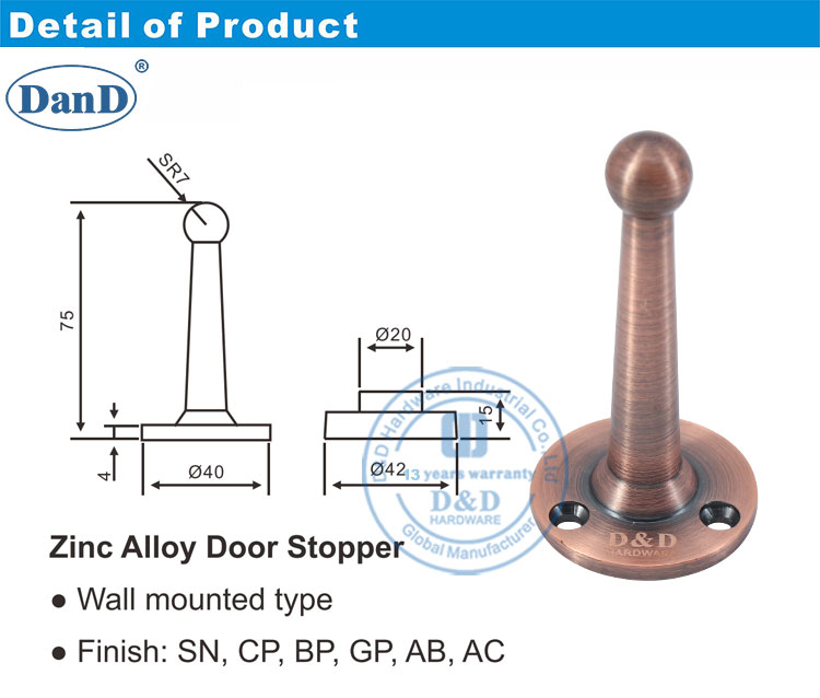 حامل باب النحاس العتيق