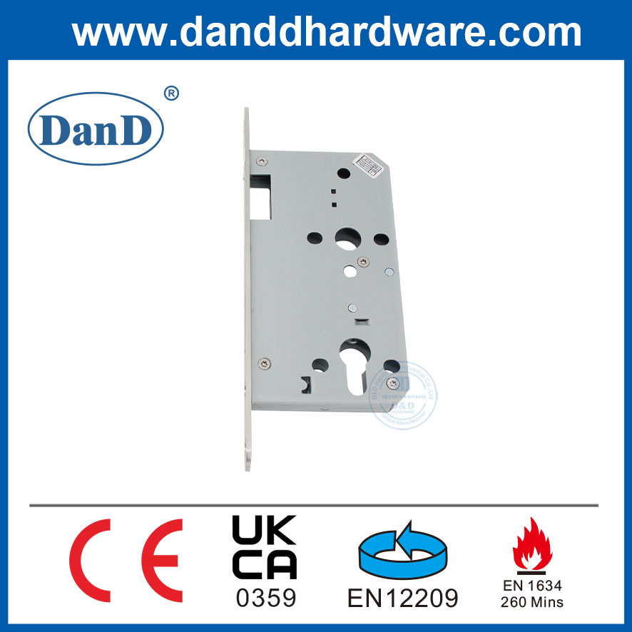 احترافية الفولاذ المقاوم للصدأ الحريق مصنفة السلامة deadbolt انخفاض قفل الباب الداخلي قفل DDML013R-6072