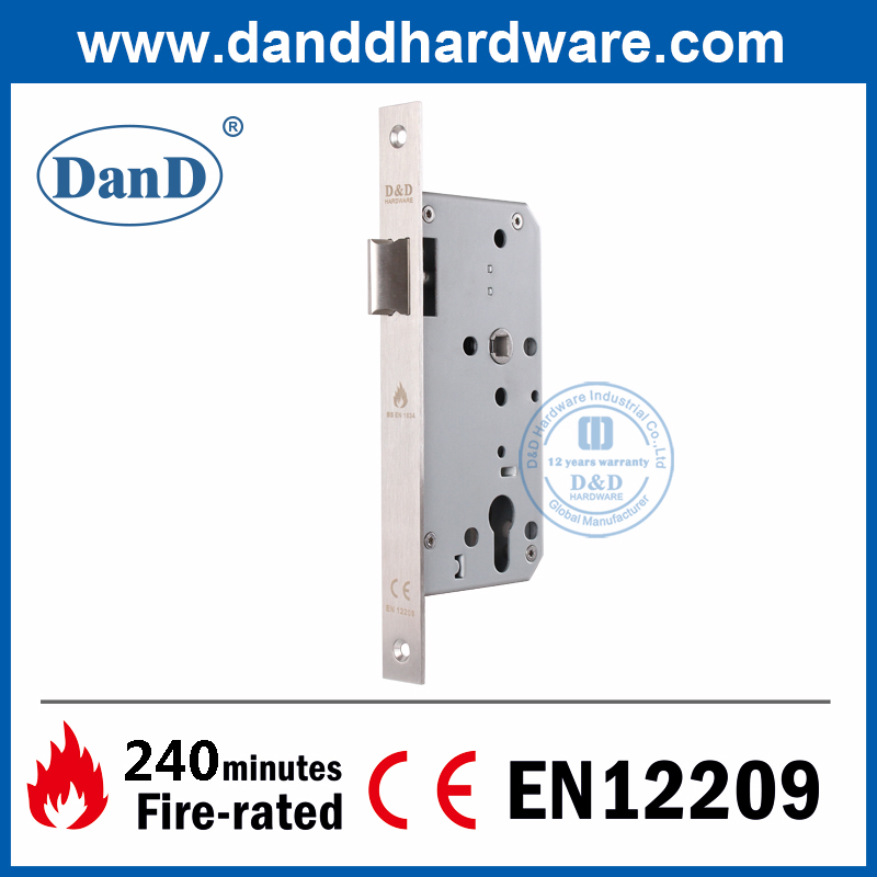 CE EN12209 SS304 Mortice Fire Rated Lock-DDML011