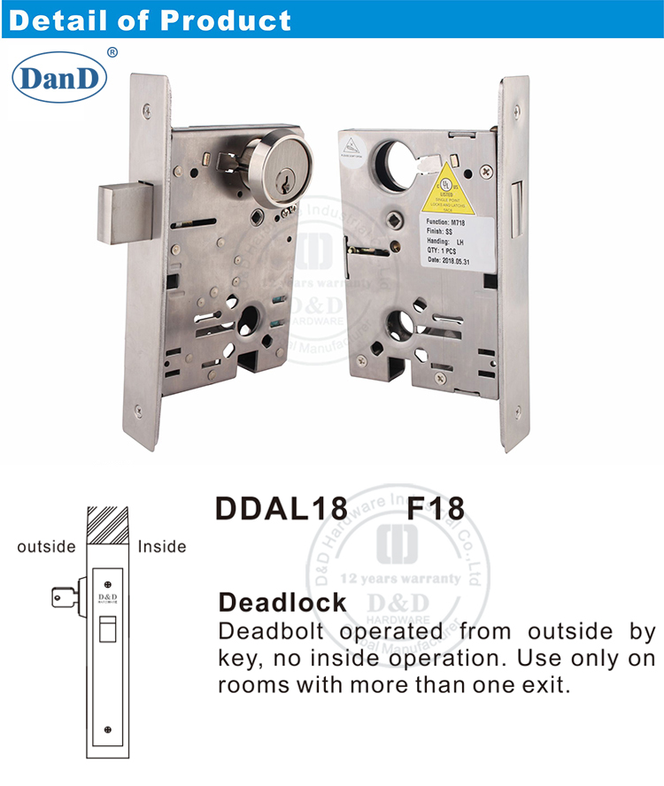 F18-ANANI DEADBOLT DOOR LOCK-D و D Hardware