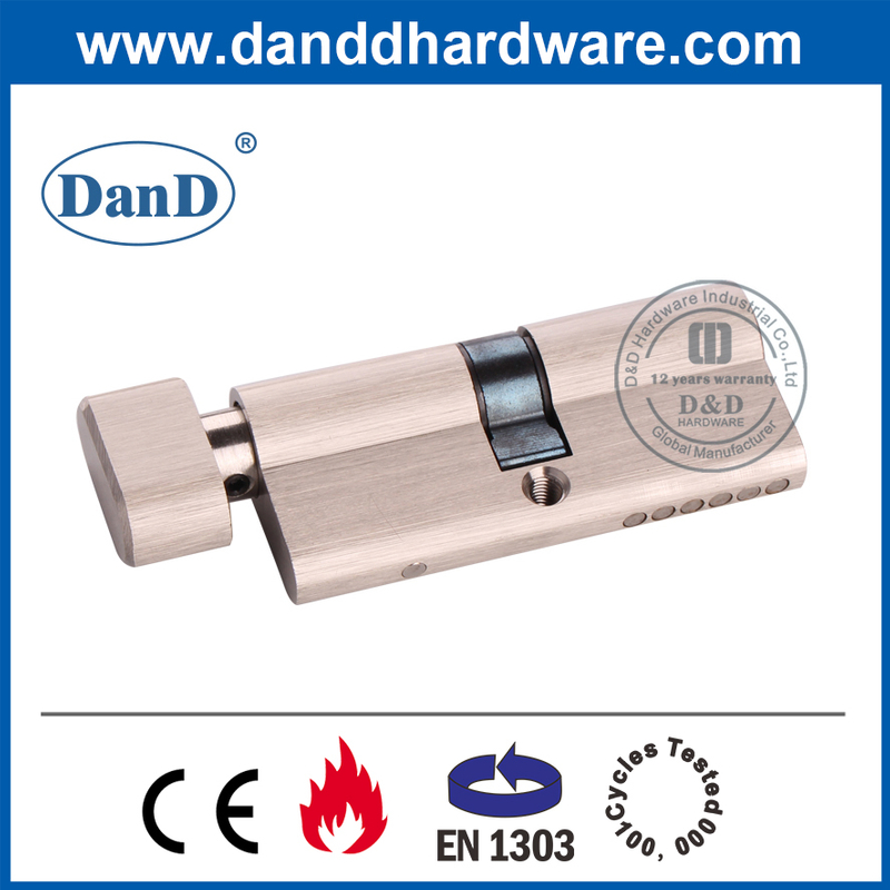 النحاس CE Euro Durse Door Door Lock Thumbturn Cylinder مع Key-DDLC004
