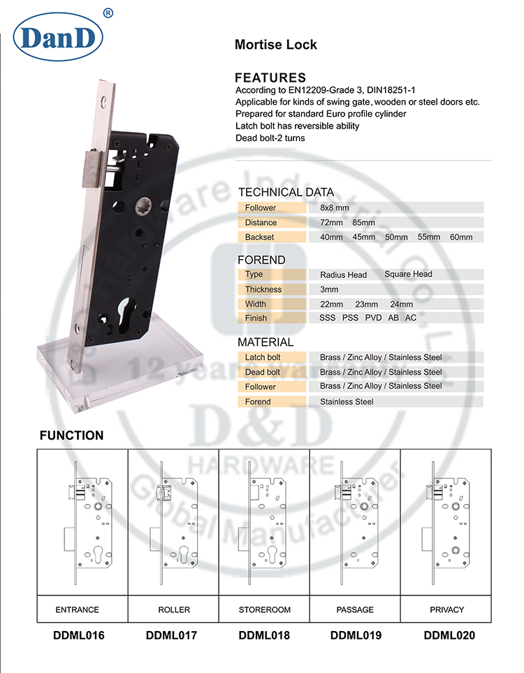 قفل الباب D و D Hardware-4585