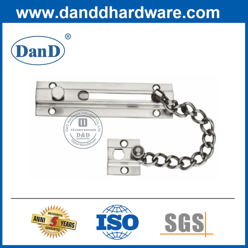 قفل سلسلة الباب الأمامي قفل سلسلة الفولاذ المقاوم للصدأ للباب DDG010