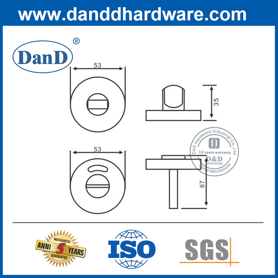 الفولاذ المقاوم للصدأ مرحاض مزدحم والإفراج مع مؤشر-DDIK004
