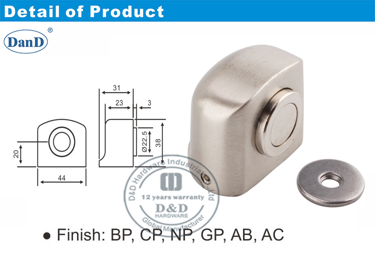 توقف الباب المثبت على الأرض