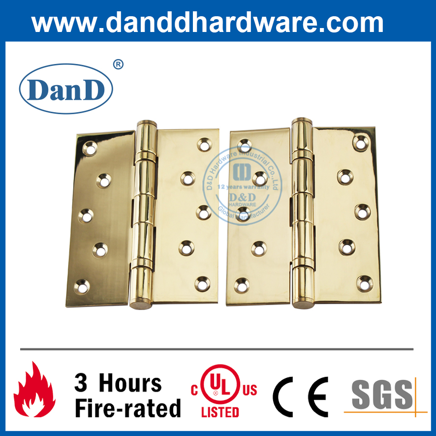 UL CE من الفولاذ المقاوم للصدأ الأصفر المصقول للأجهزة المعمارية للنار مصنفة الباب-DDDH004