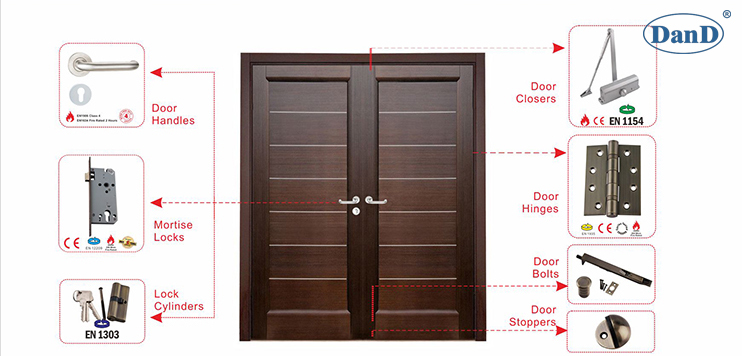 الأجهزة الباب النحاس العتيقة -D و D الأجهزة