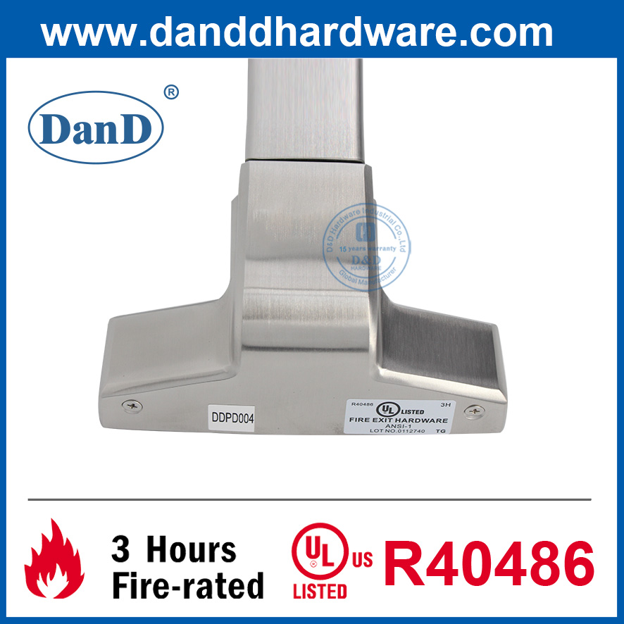 Panic Push Bar Lock Stainless Steel UL مدرج R40486 خروج باب الدفع DDPD004