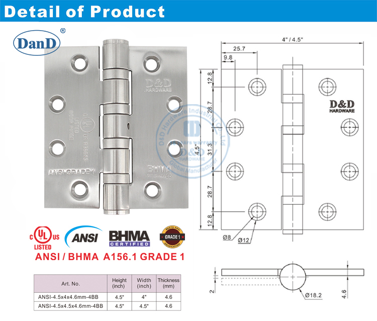مفصلات الباب الثقيل