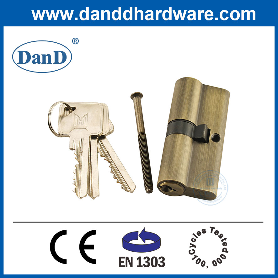 EN1303 Home Brass Home العتيق الأمنية ، قفل الباب قفل الأسطوانة DDLC003-70MM-AB