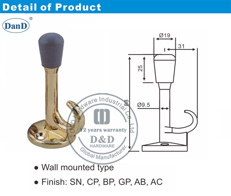 أجهزة إيقاف الباب غير المرئي و D