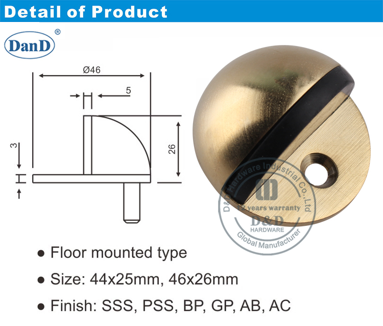 ساتان نحاس باب توقف و D أجهزة D