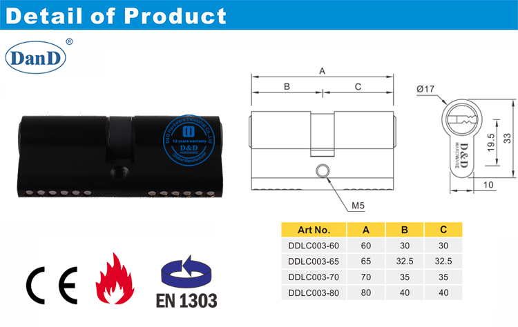 أسود م فهن مفتاح اسطوانة D و D الأجهزة