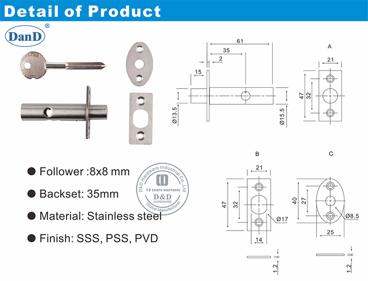 رمح LOCK-D و D الأجهزة