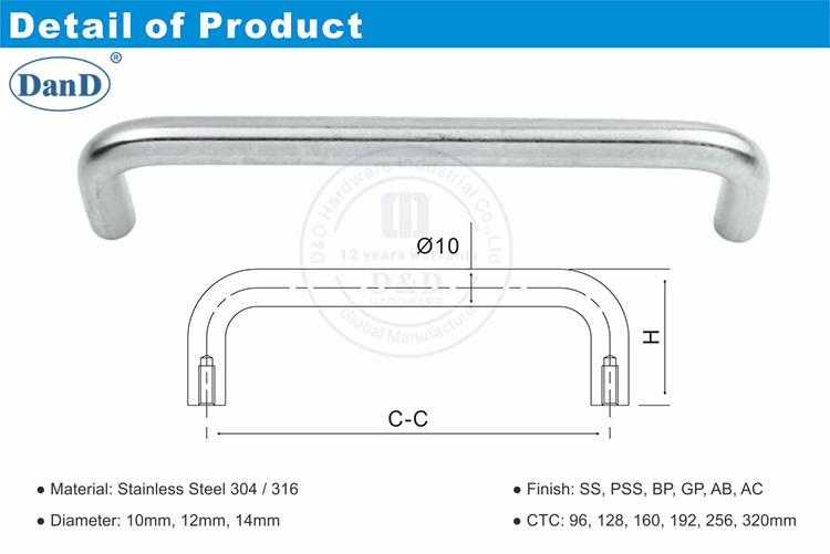 الأثاث مقبض D و D الأجهزة