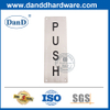 جودة عالية الفولاذ المقاوم للصدأ لوحة علامة ل push-ddsp005