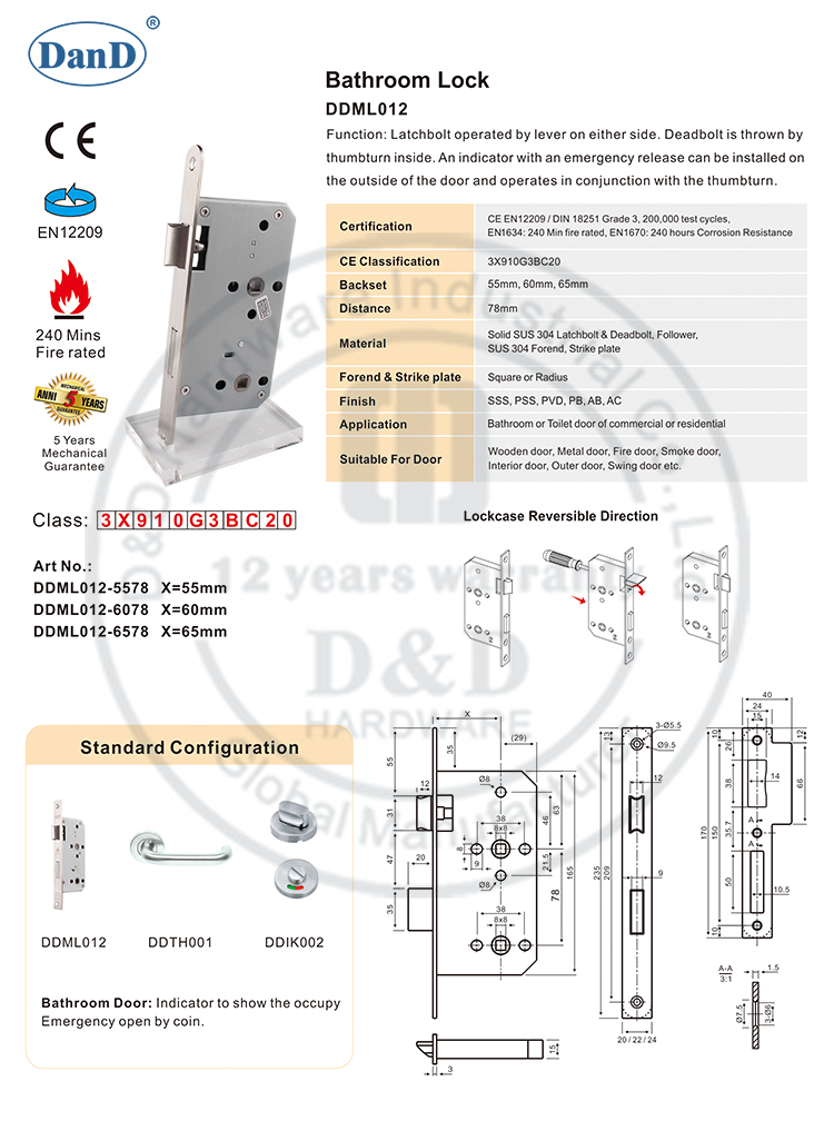 Hot Sale Door Lock-D و D Hardware