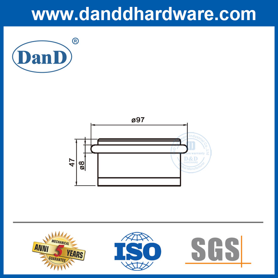 الفولاذ المقاوم للصدأ سدادة باب الأرضية الثقيلة للبناء التجاري DDDS040