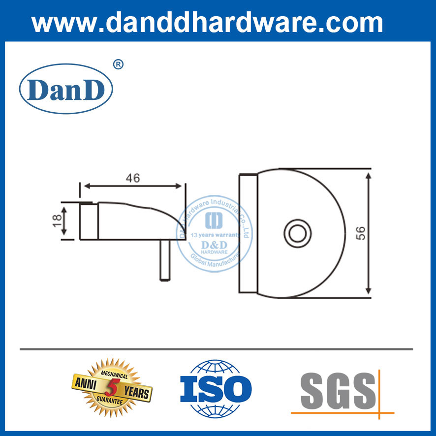 الباب التجاري توقف الأرضية من الفولاذ المقاوم للصدأ توقف DDDS014