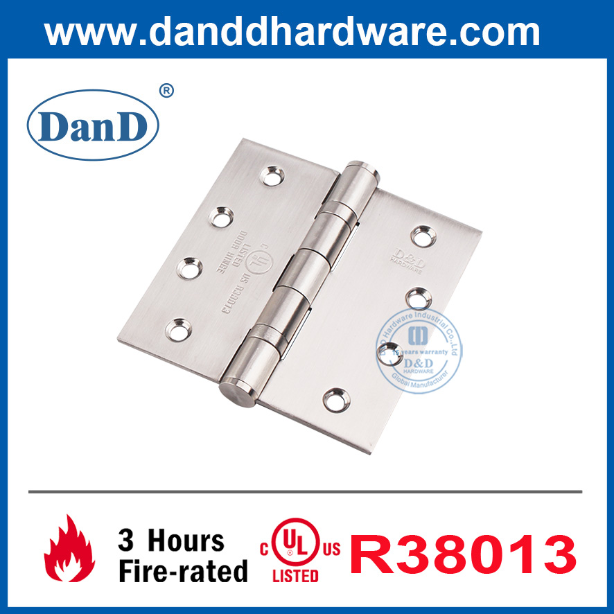 UL المدرج الباب الخارجي مفصلات مصنفة من الفولاذ المقاوم للصدأ مفصلات DDSS001-FR-4X4X3