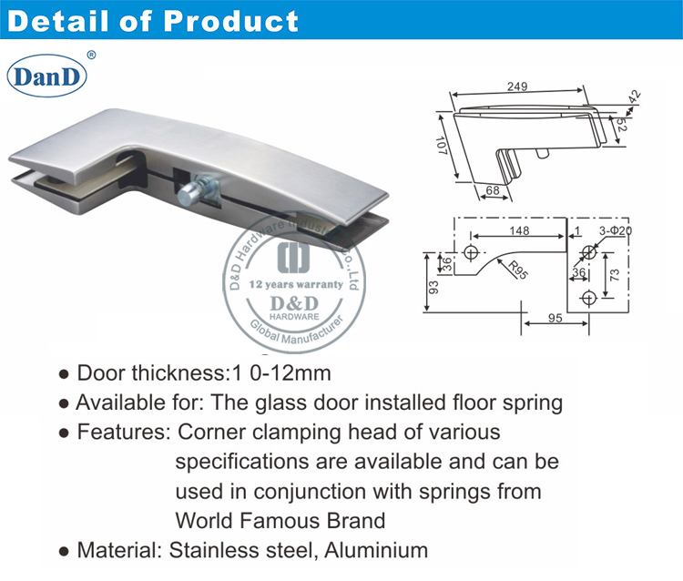 ركن Corrank Patch Fitting-D و D الأجهزة