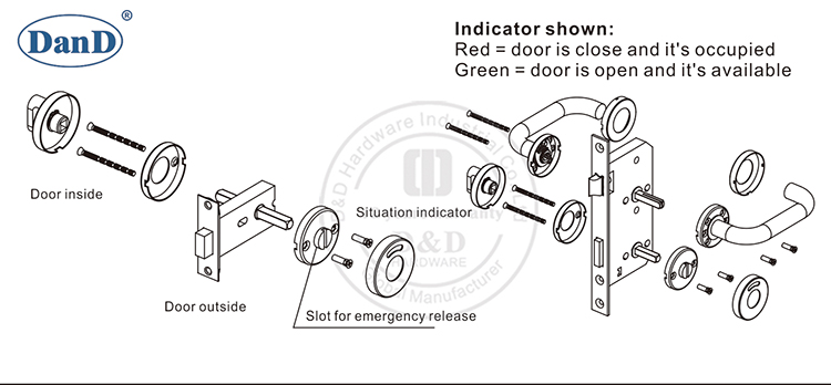 WC DEADBOLT -D و D الأجهزة