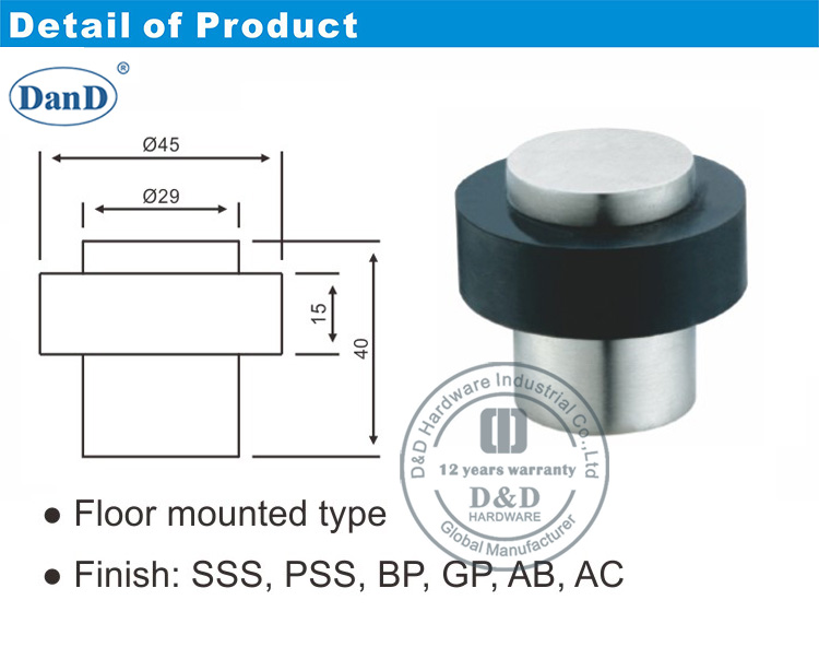 أجهزة إيقاف الباب المطاط و D