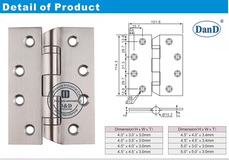 مستشفى الفولاذ المقاوم للصدأ المفصلي - D و D الأجهزة