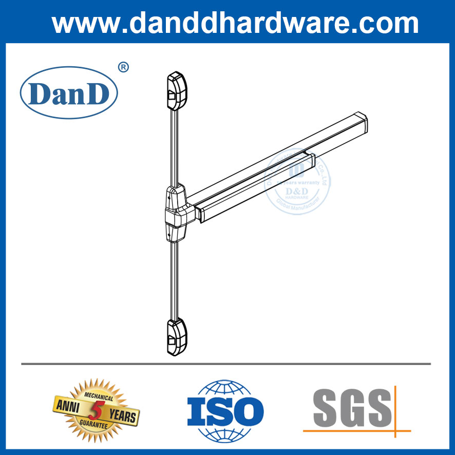 2 نقطة قفل البانك البار الجهاز من الفولاذ المقاوم للصدأ والألومنيوم باب الضغط ddpd304