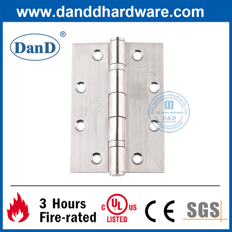201 Fire Fire المقاوم للصدأ مقاوم لمفصلات UL Corner Butt for Inner Door-DDSS005-FR-5X3.5x3.0